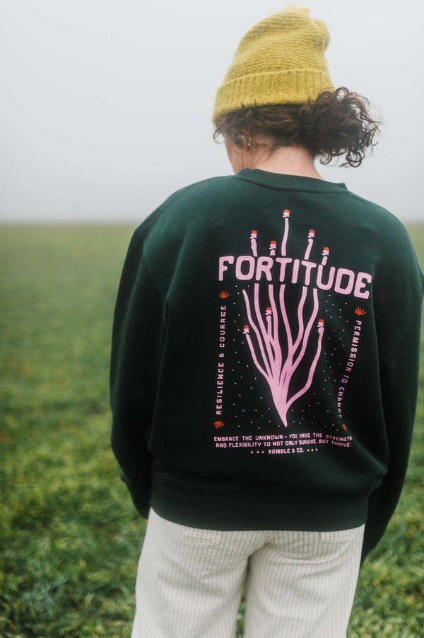 fortitude | green crewneck sweatshirt