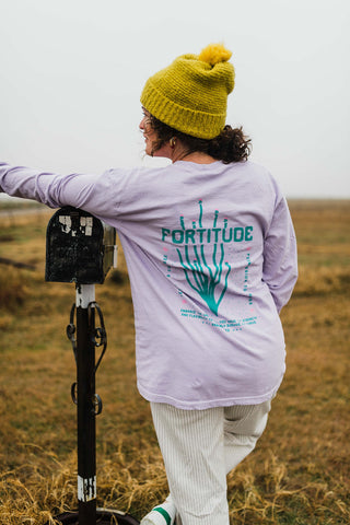 fortitude | orchid long sleeved comfort colors tee