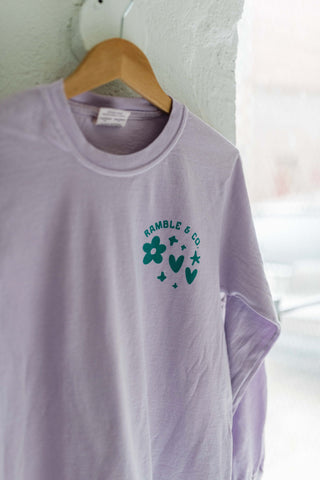 fortitude | orchid long sleeved comfort colors tee