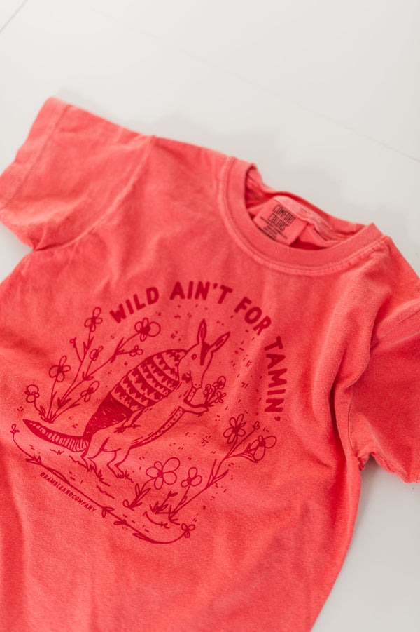 wild ain't for tamin' | youth watermelon comfort colors tee