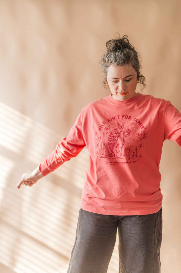 wild ain't for tamin' bloom | watermelon comfort colors long sleeve