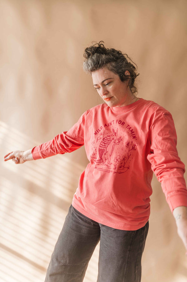 wild ain't for tamin' bloom | watermelon comfort colors long sleeve