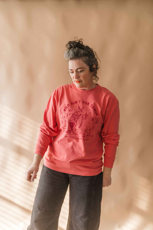 wild ain't for tamin' bloom | watermelon comfort colors long sleeve
