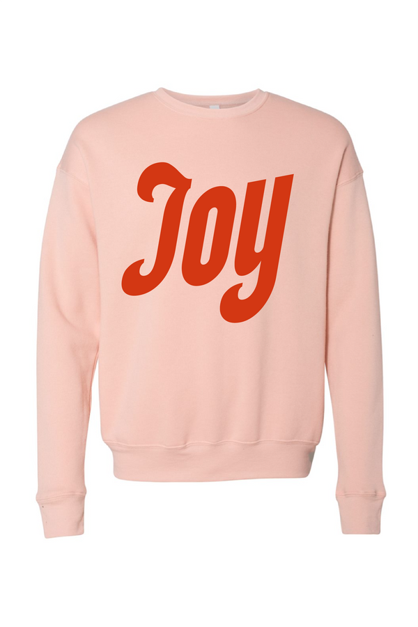 joy | peach crewneck sweatshirt PREORDER