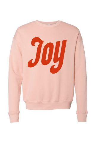 joy | peach crewneck sweatshirt PREORDER