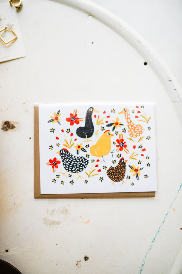 farm friends & flowers | notecard