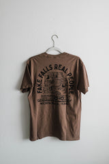 fake falls biking armadillo | espresso comfort colors tee