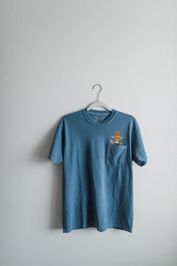 cowboy cat western | pocket tee
