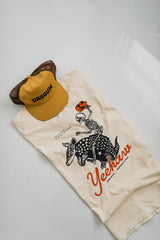 yeehaw skeleton + armadillo | cream comfort colors tee