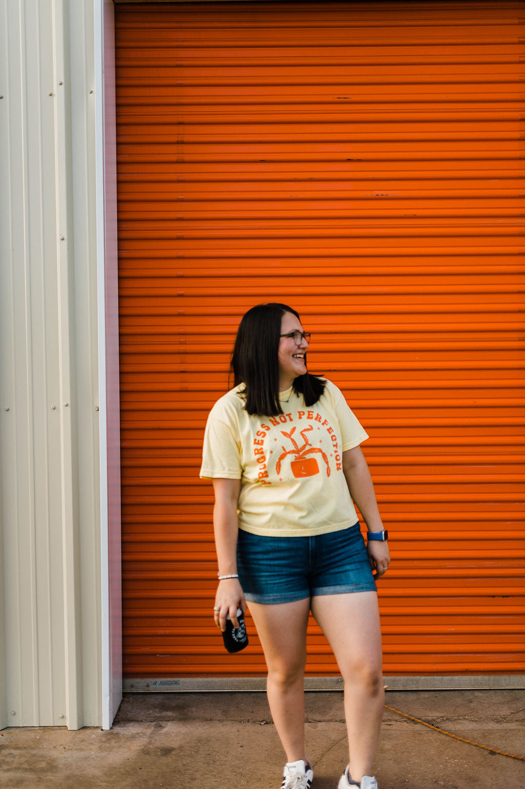 progress not perfection | butter boxy cropped tee