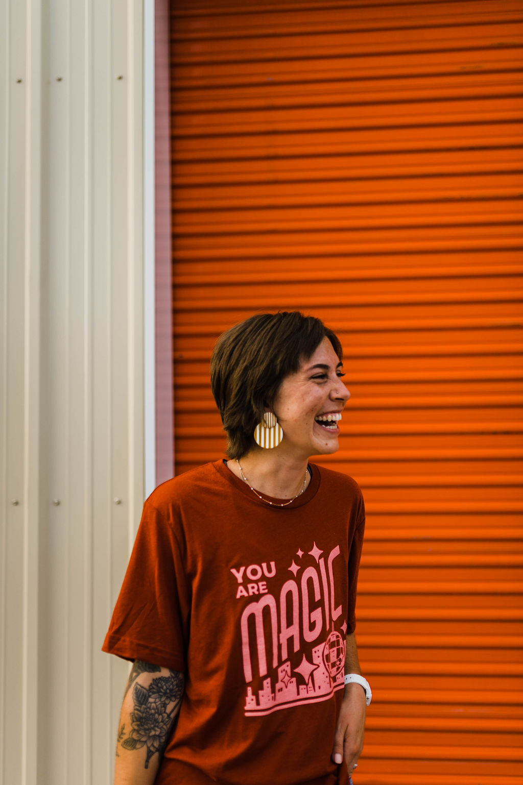 barton stripe circle | earrings