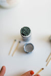 matchbox + safety matches | baby blue floral