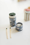 matchbox + safety matches | baby blue floral
