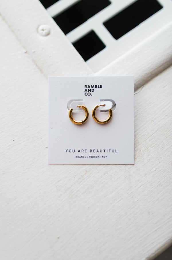 gold hoop earring | gold filled