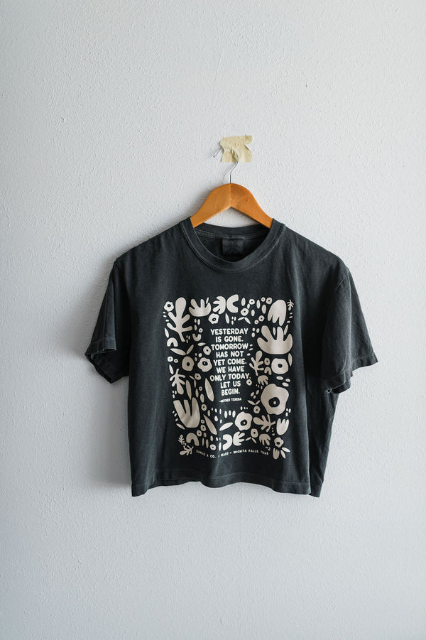yesterday is gone | pepper boxy cropped tee