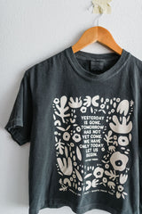 yesterday is gone | pepper boxy cropped tee