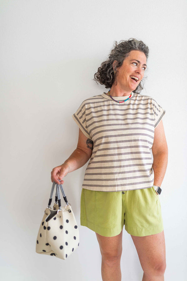 washed cotton shorts | light olive