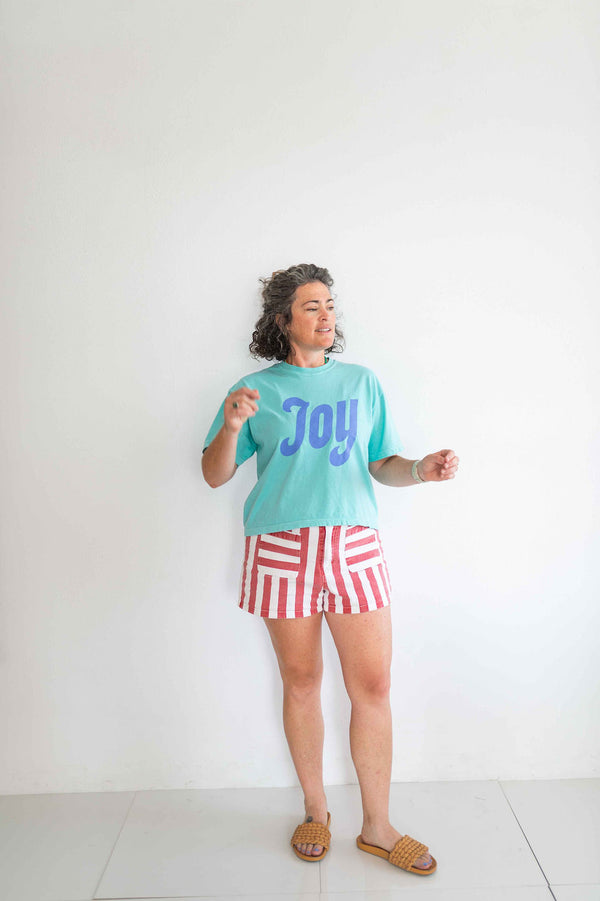 joy | chalky mint comfort colors boxy cropped tee