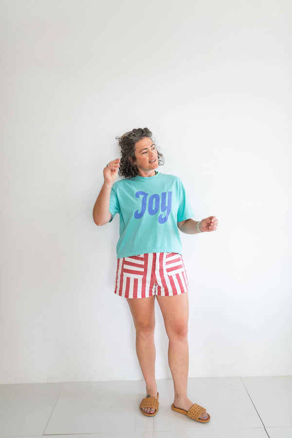 joy | chalky mint comfort colors boxy cropped tee