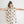 polka dot pleated poplin mini dress | cream + black