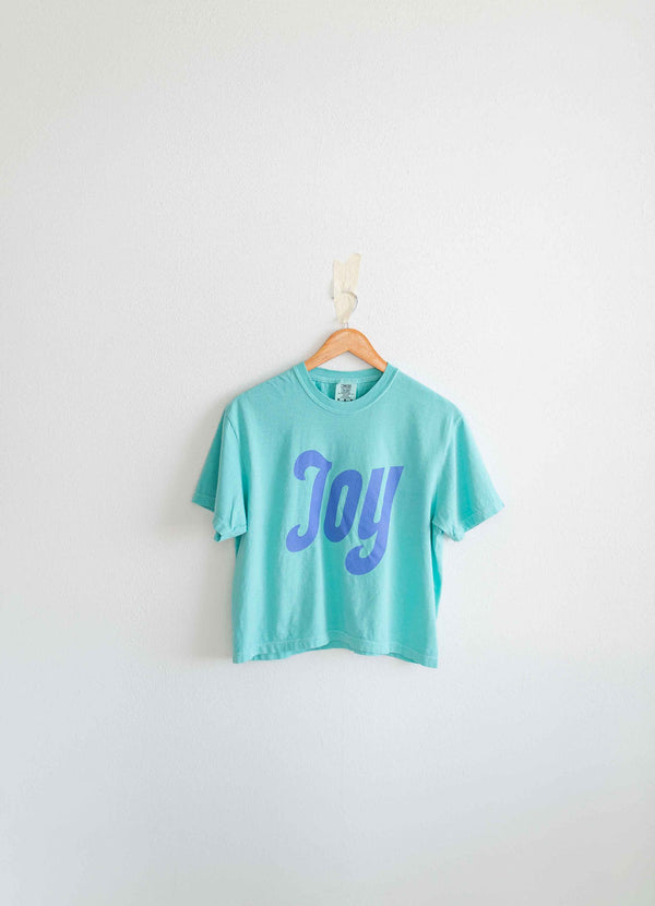 joy | chalky mint comfort colors boxy cropped tee