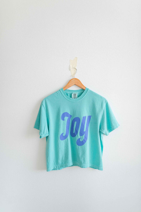 joy | chalky mint comfort colors boxy cropped tee