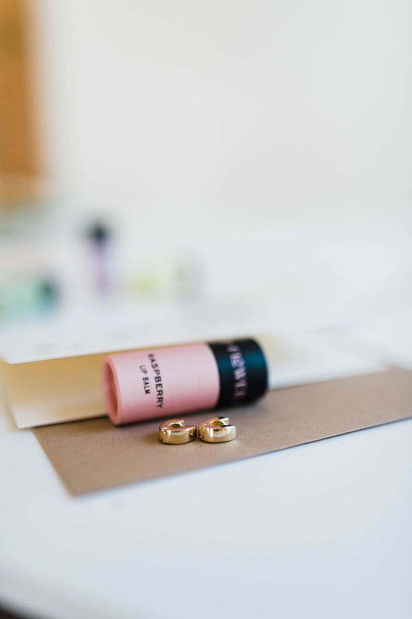 mini chunky huggies | 18k gold filled earrings
