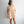 polka dot pleated poplin mini dress | cream + orange