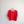 polka dot oversized top | red + white