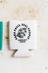 fake falls koozie | white