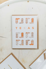 texas boots | notecard