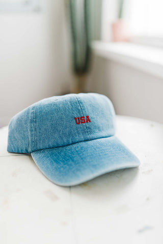 USA embroidered denim cap | baseball hat