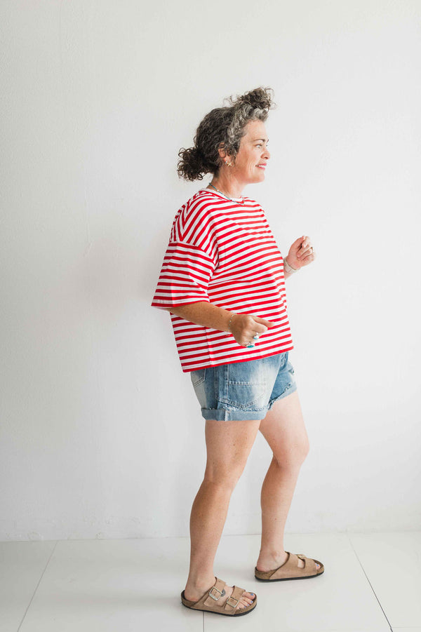 lace-up shorts | blue denim
