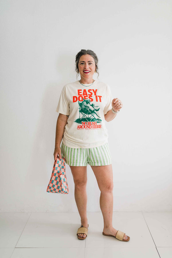 easy does it armadillo parchment | comfort wash unisex tee