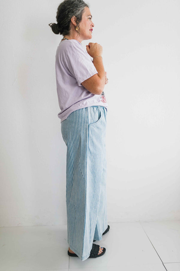 stone wash stripe | pants