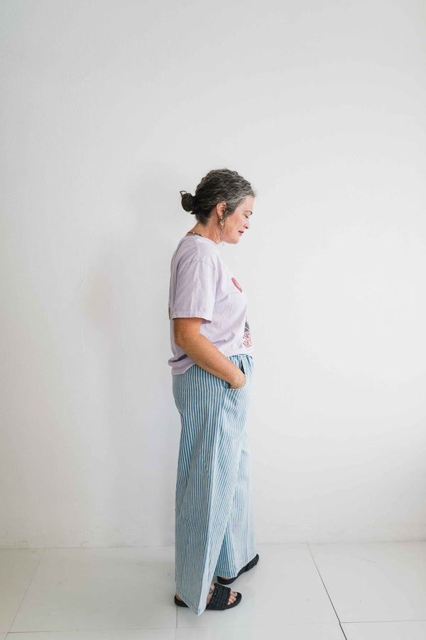 stone wash stripe | pants