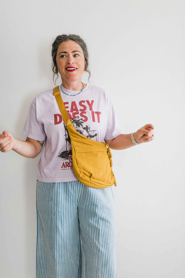 crossbody dumpling bag | mustard