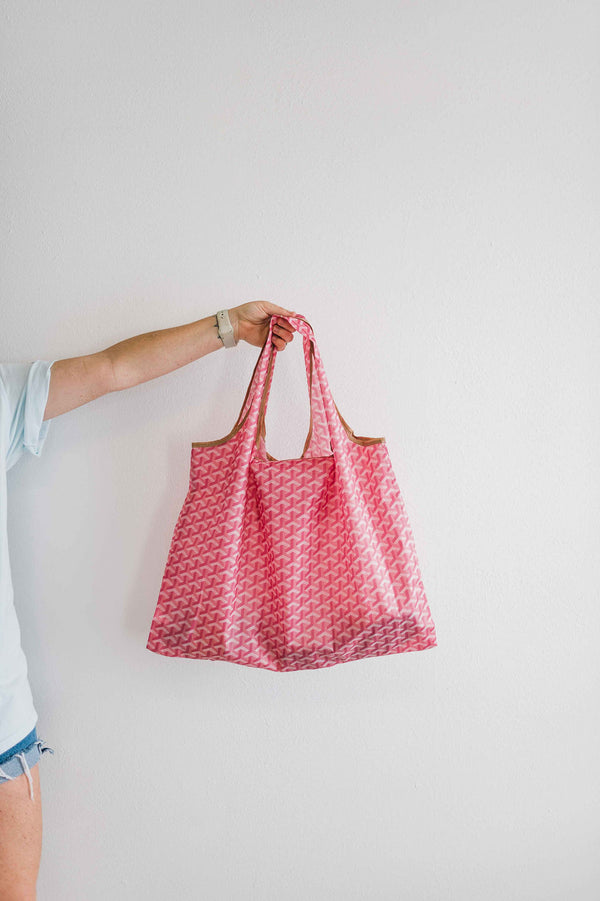 large capacity everyday tote bag | pink