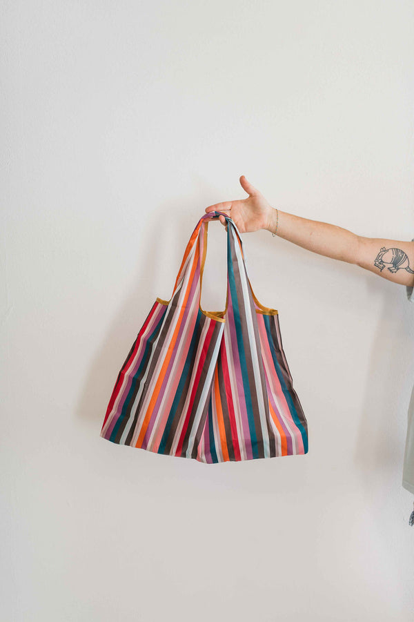 oxford oversized tote | stripe