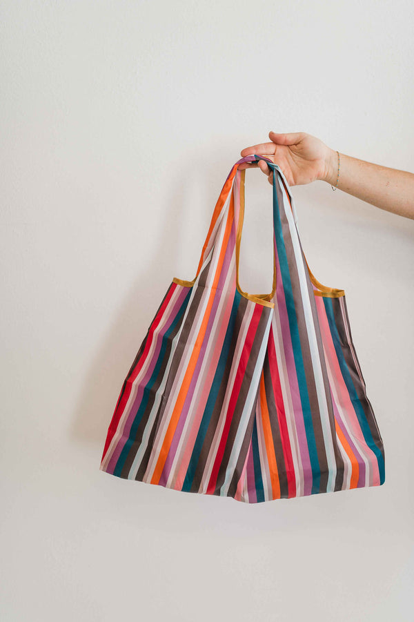 oxford oversized tote | stripe