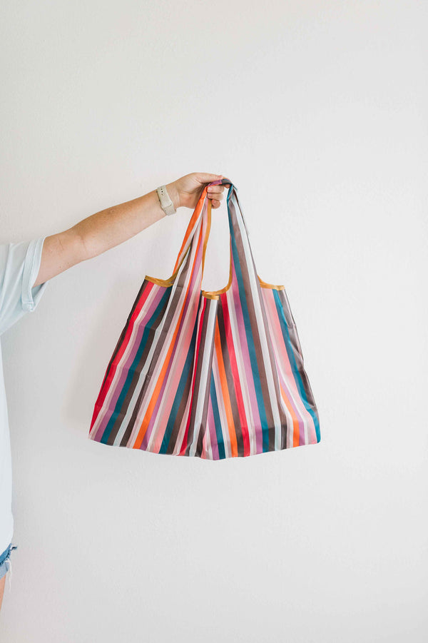 oxford oversized tote | stripe