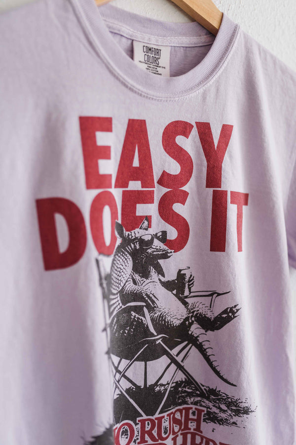 easy does it armadillo | orchid boxy cropped tee