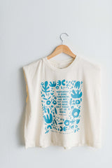 yesterday is gone | cream boxy muscle tee