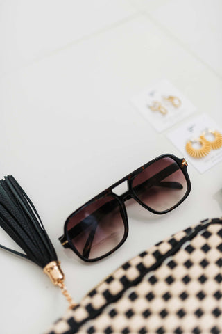 oversized aviator sunglasses | brown tortoise