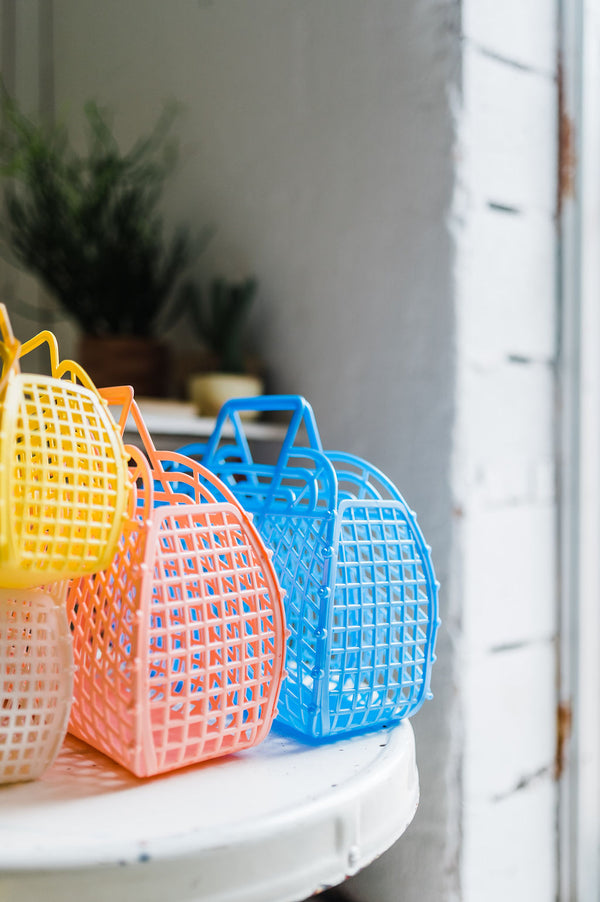 large jelly basket | cobalt blue