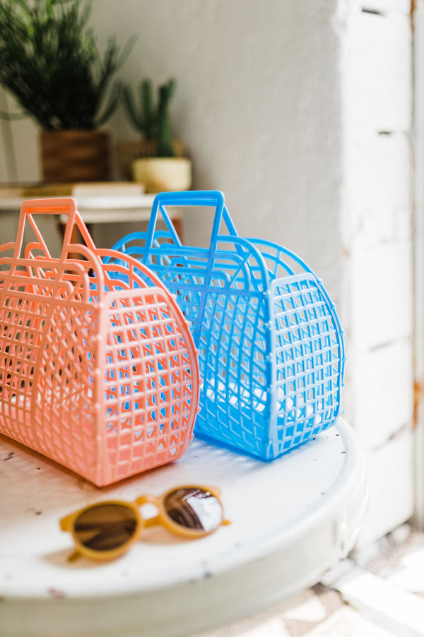 large jelly basket | cobalt blue