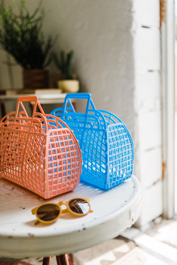 large jelly basket | cobalt blue