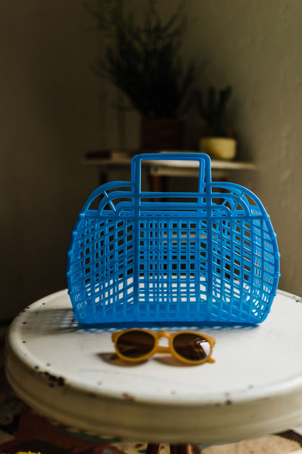 large jelly basket | cobalt blue