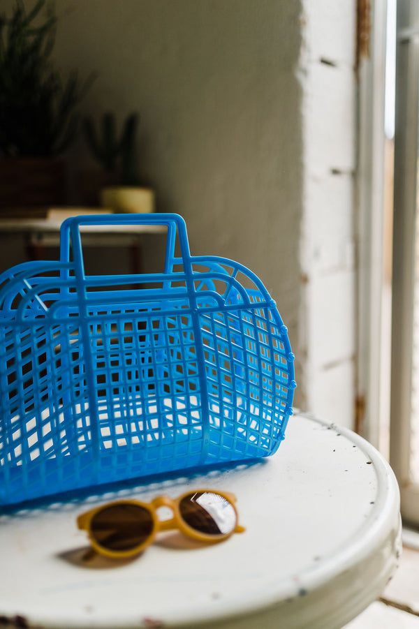 large jelly basket | cobalt blue