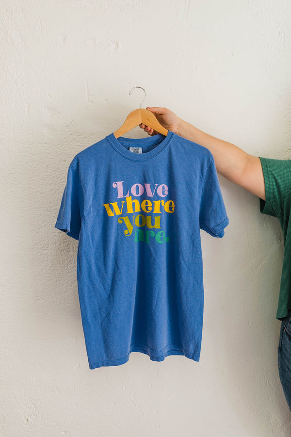 love where you are | periwinkle tee
